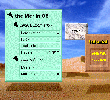 graphical menu for Merlin Project